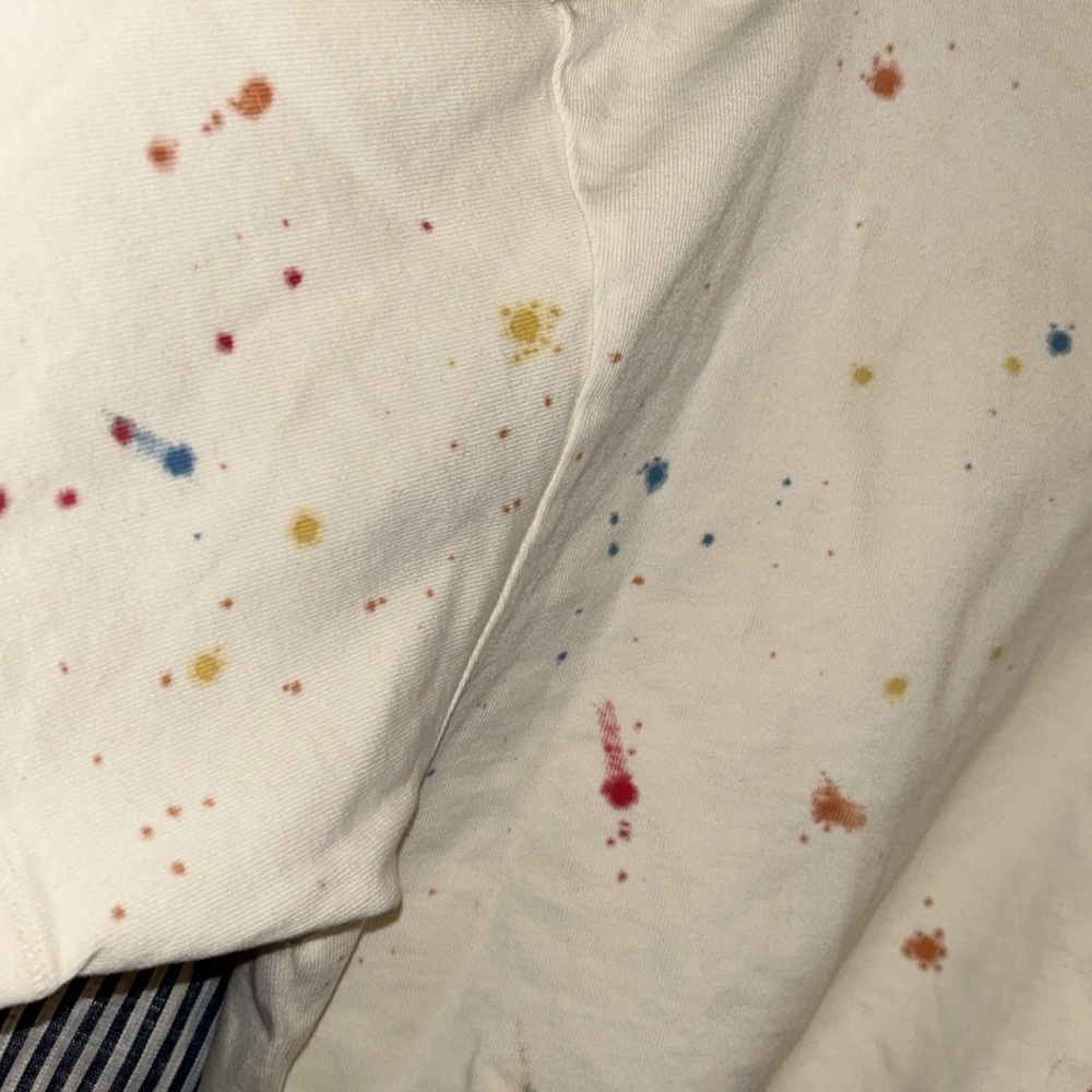 MadHappy Customized Ivory Logo Splatter Cacti off Cropped Tee One Size - Picture 5 of 8